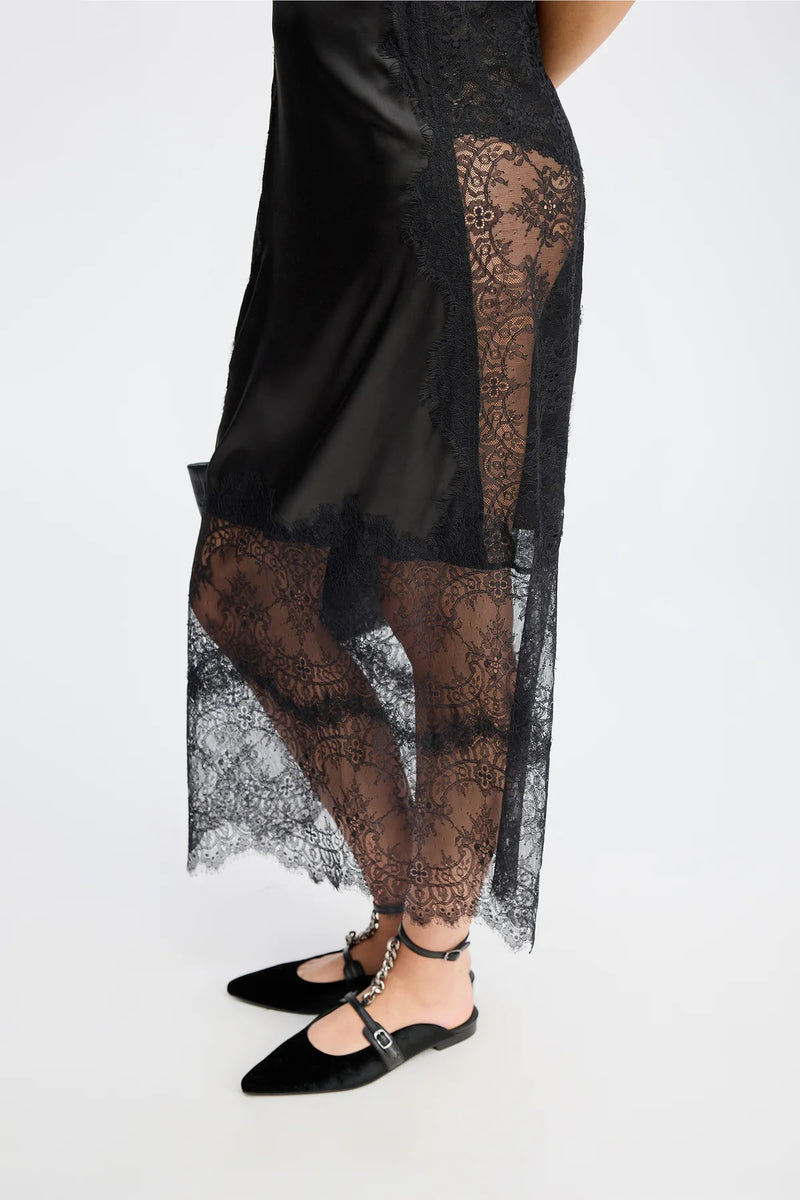 Munthe Lazo Slip Dress - Black