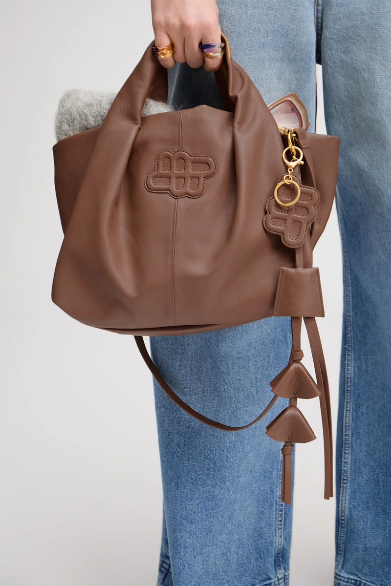 Munthe Lumut Leather Keychain - Brown