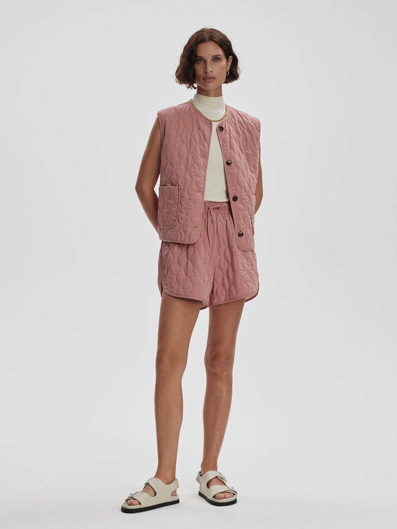 Varley Karla Quilted Gilet - Ash Rose