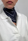 Lescarf Paisley Scarf - Navy