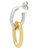 The Hoop Station Interlinking 2-Tone Drop Earrings - Gold/Silver