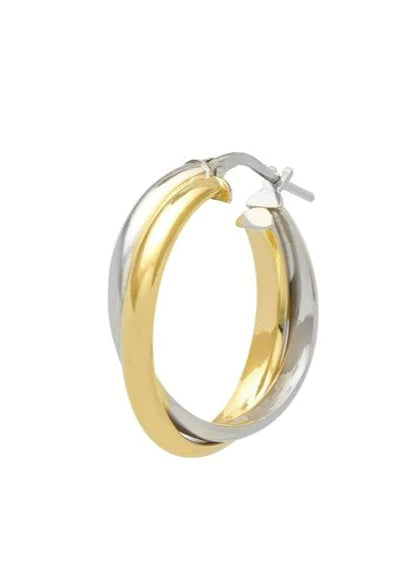 The Hoop Station 2-Tone Twists -Gold/Silver