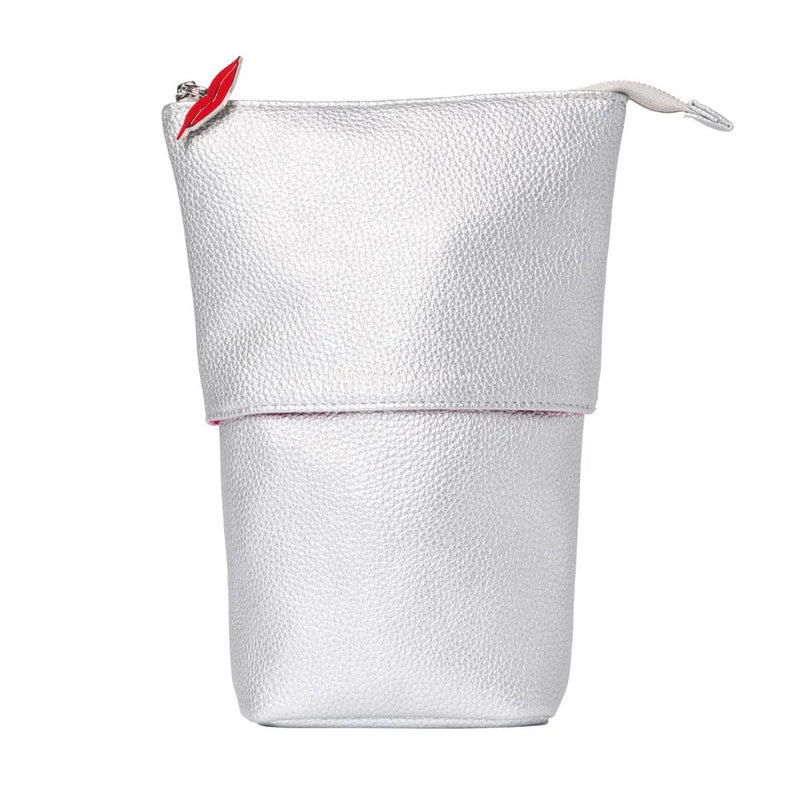 Donna May London Stand & Store Makeup Brush Case - Silver