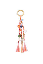 Mishky Trenza Bag Charm/Key Chain - Coral/Multi
