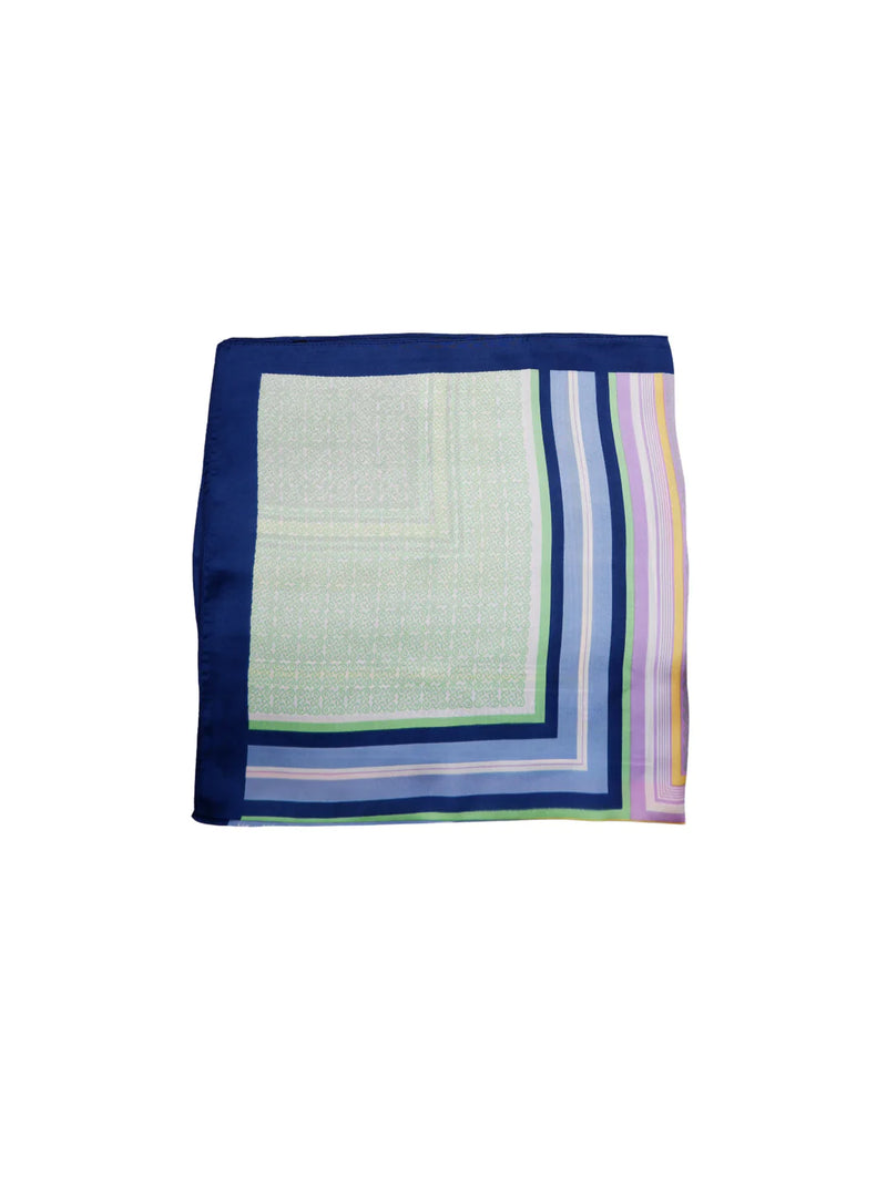 Black Colour Romina Mini Scarf - Blue Multi