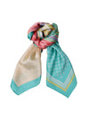 Black Colour Romina Mini Scarf - Green Multi