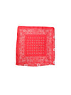 Black Colour Paisley Mini Scarf - Red