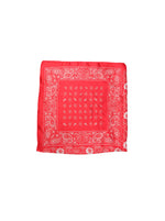 Black Colour Paisley Mini Scarf - Red