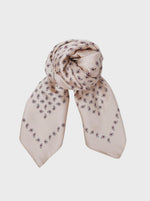 Black Colour Meira Mini Scarf - Cream