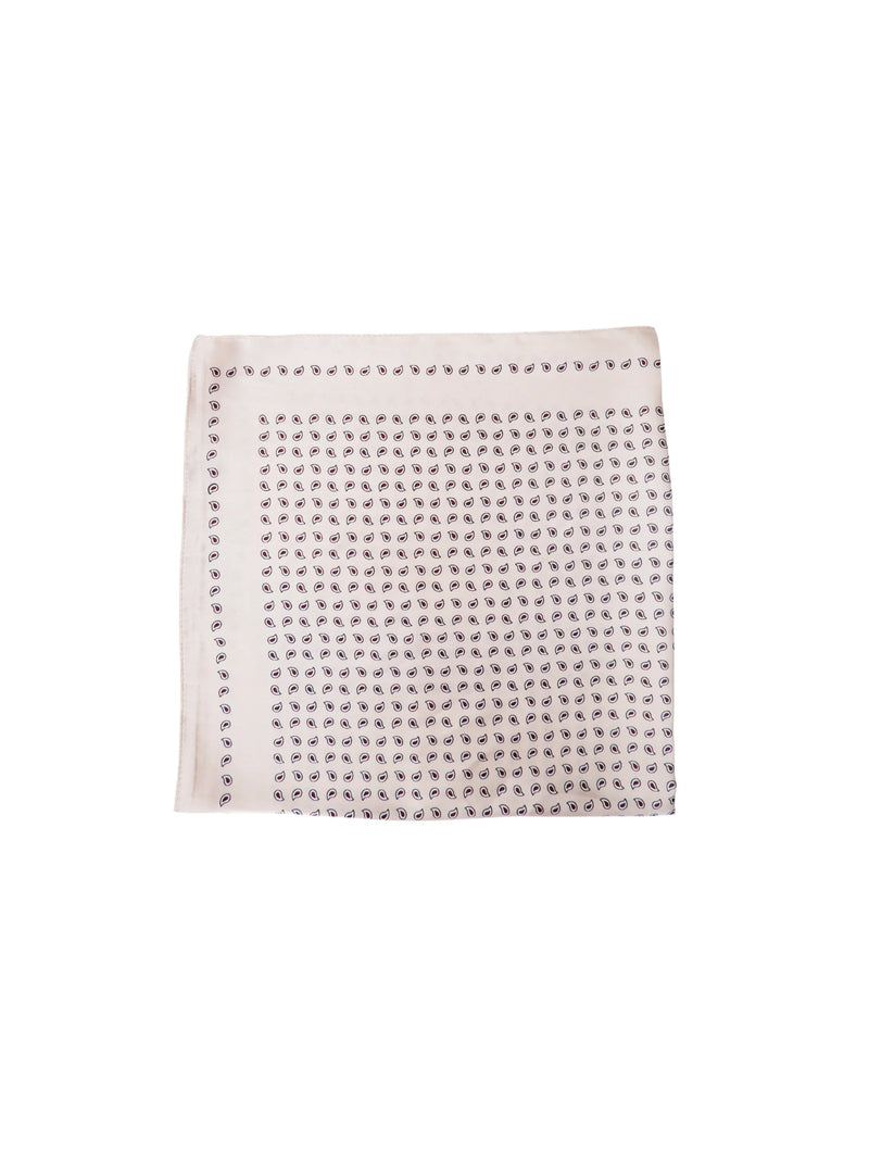 Black Colour Meira Mini Scarf - Cream