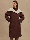 Varley Annalise Reversible Wrap Coat - Deep Mahogany