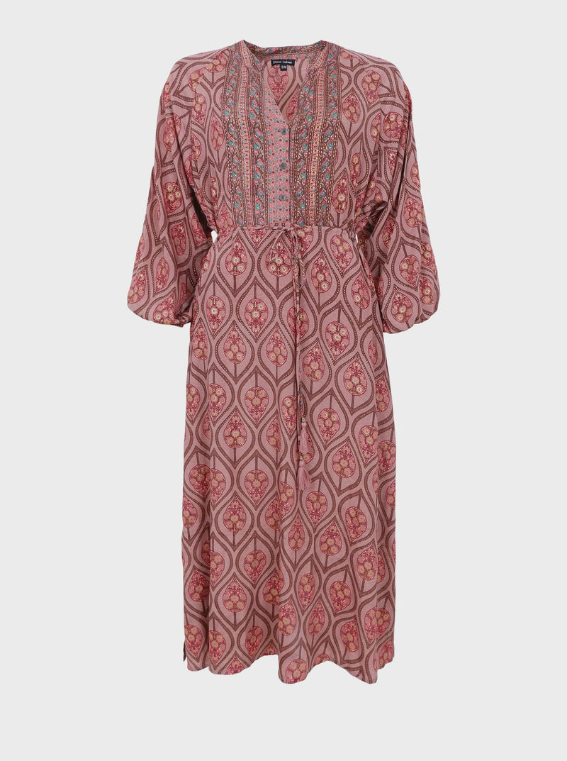 Black Colour Luna Raglan Dress - Powder Tulip