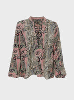 Black Colour Luna Pleat Blouse - Cashmere Green