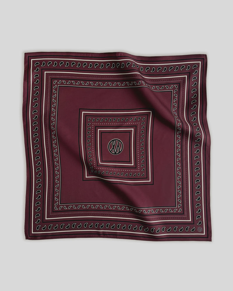 Lescarf Paisley Scarf - Red Wine