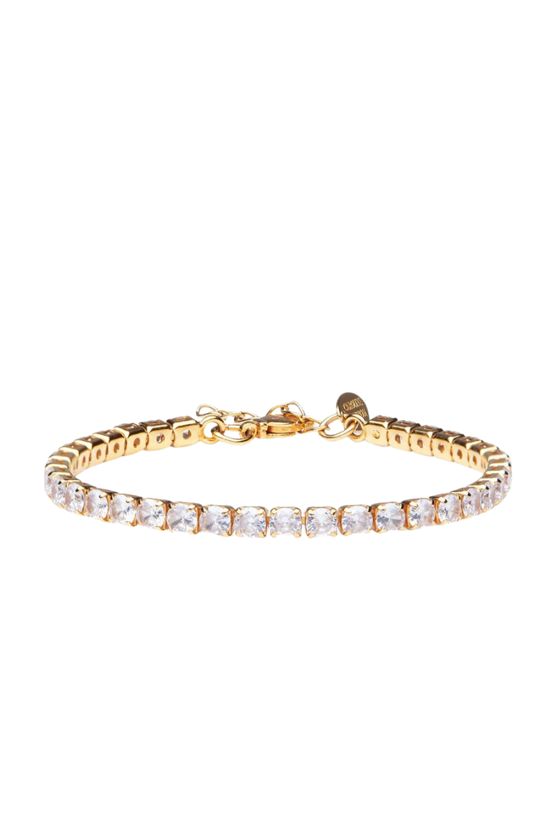 Caroline Svedbom Zara Crystal Tennis Bracelet - Gold
