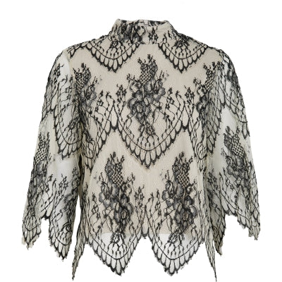 Minus Lirea Lace Blouse - Sand Grey