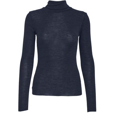 Minus Cally Roll Neck Top - Sky Captain