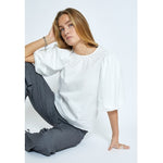 Minus Joa Short Sleeve Blouse - Cloud Dancer
