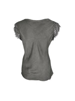 Black Colour Billy Lace Top Vintage Dyed - Grey