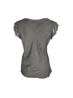 Black Colour Billy Lace Top Vintage Dyed - Grey