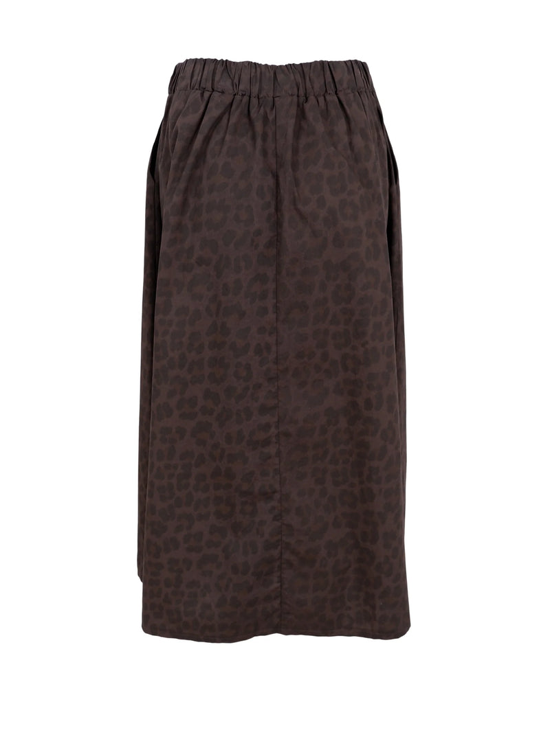 Black Colour Abbie Skirt - Coffee Leo