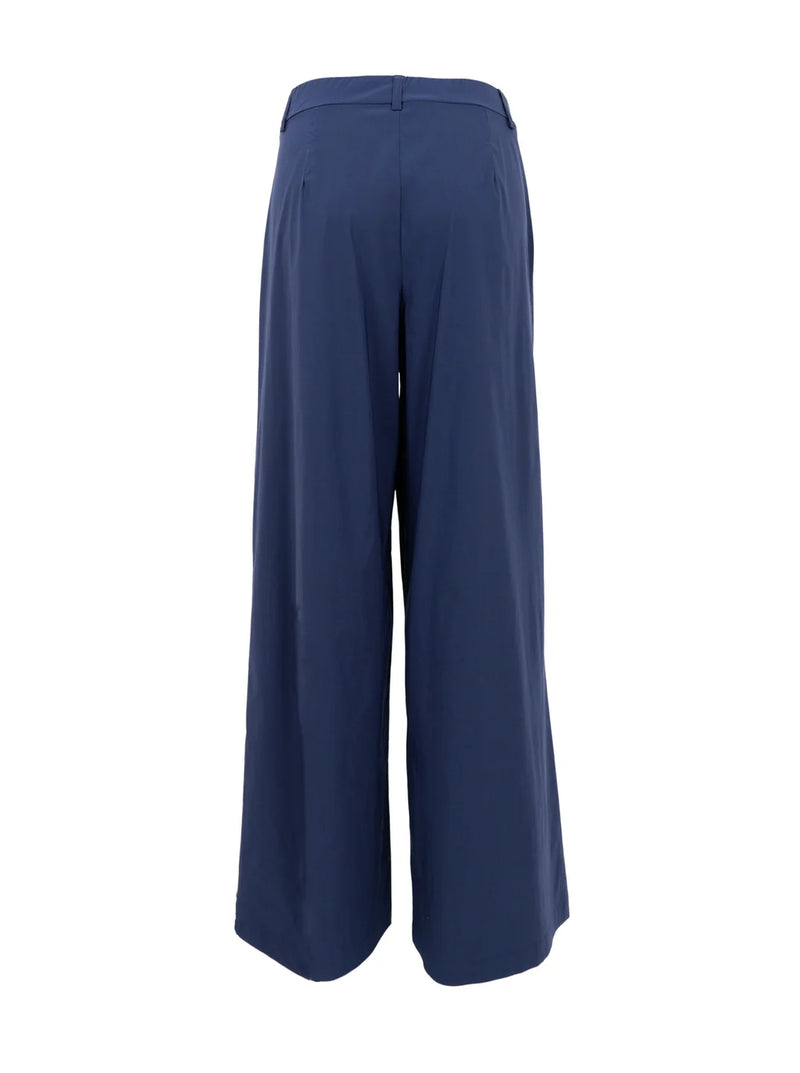 Black Colour Davina Wide Leg Pant - Navy