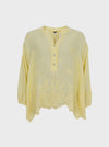 Black Colour Laura Blouse - Pastel Yellow