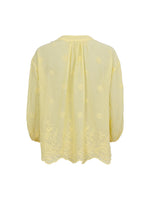 Black Colour Laura Blouse - Pastel Yellow