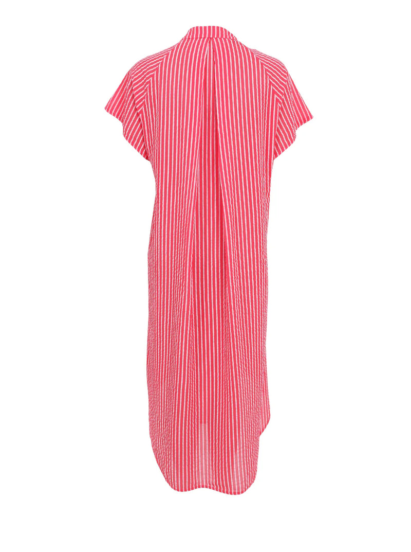 Black Colour Molly Dress - Red Stripe