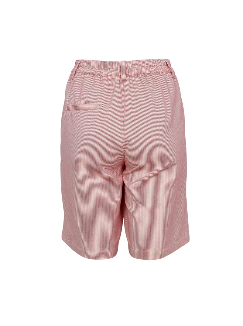 Black Colour Lolly Shorts - White/Red