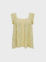 Black Colour Ella Top - Yellow