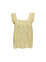 Black Colour Ella Top - Yellow