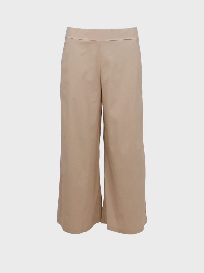 Black Colour Davina Culotte Pant - Sand
