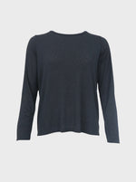 Black Colour Faye L/S Top - Black Stripe