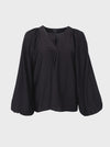 Black Colour Luisa Blouse - Black