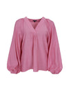 Black Colour Luisa Raglan Blouse - Soft Pink