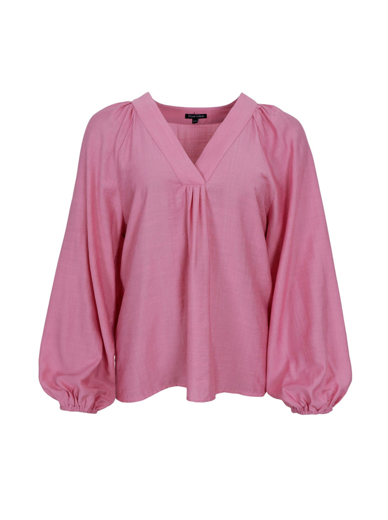 Black Colour Luisa Raglan Blouse - Soft Pink