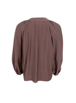 Black Colour Luisa Raglan Blouse - Tobacco