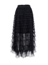 Black Colour Angelina Mesh Skirt - Black