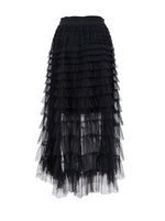 Black Colour Angelina Mesh Skirt - Black