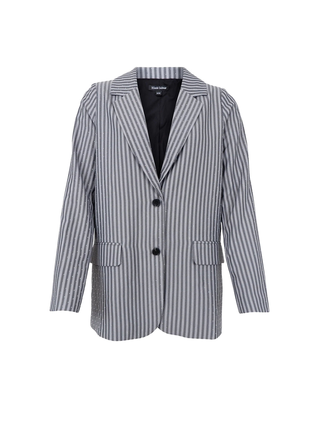 Black Colour Brielle Blazer - Grey