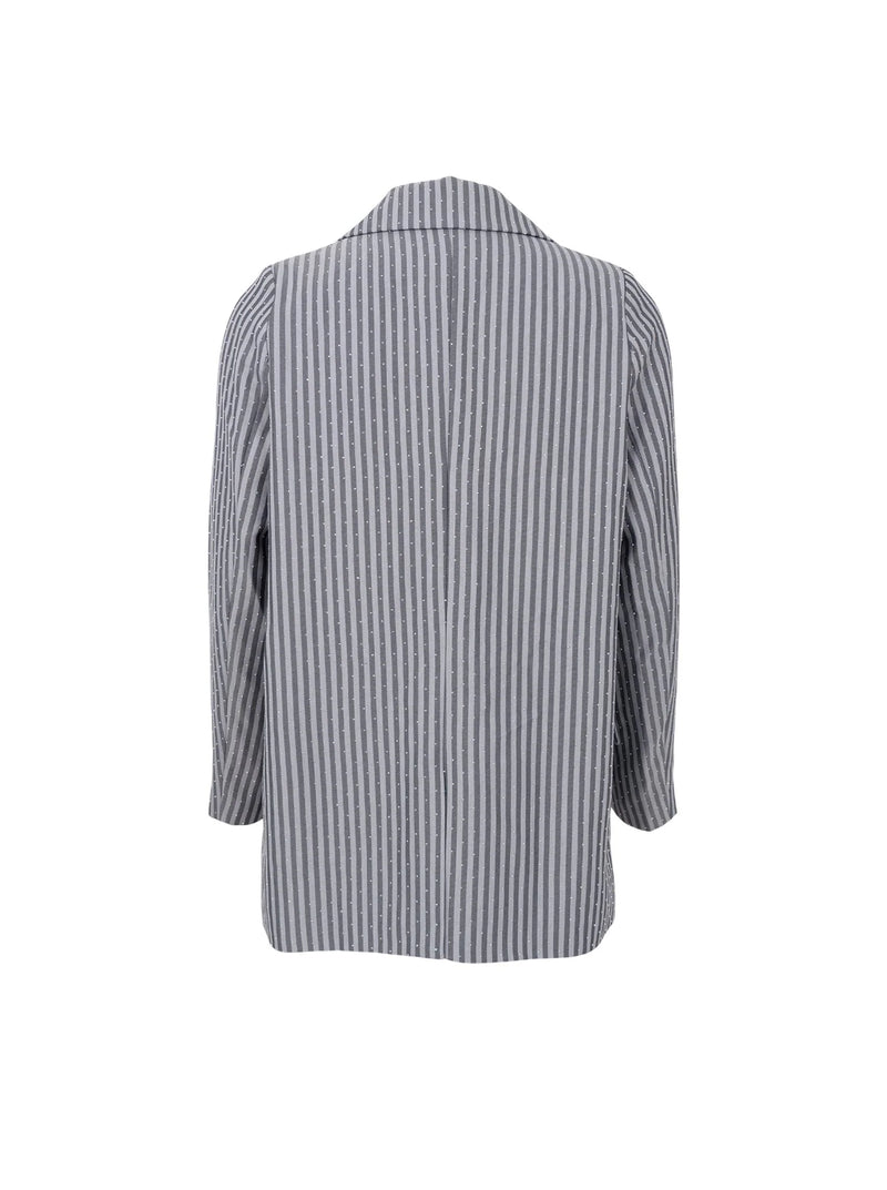Black Colour Brielle Blazer - Grey