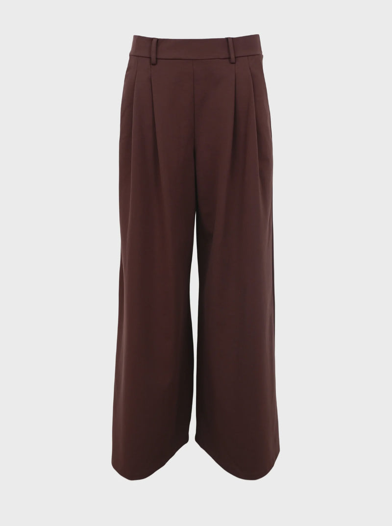 Black Colour Davina Wide Leg Pant - Coffee