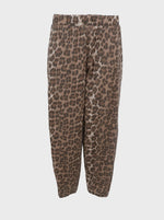 Black Colour Abbie Barrel Pant - Leo