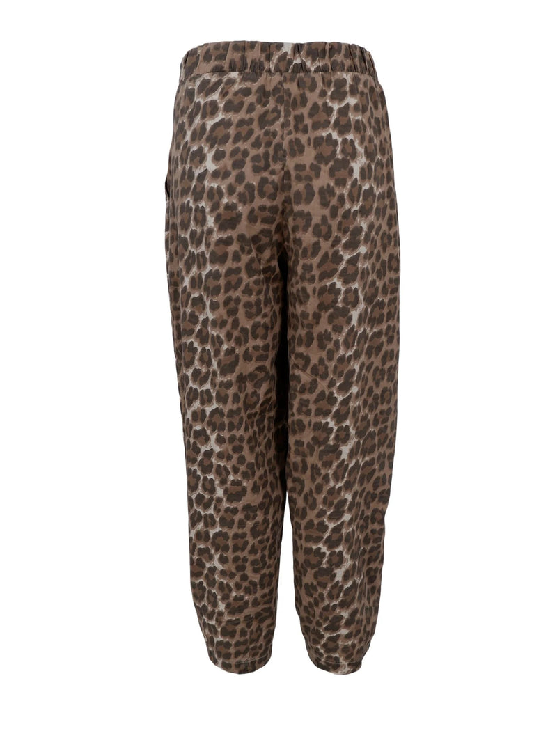 Black Colour Abbie Barrel Pant - Leo