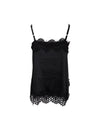 Black Colour Evie Lace Strap Top - Black