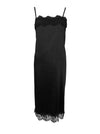Black Colour Evie Lace Strap Dress - Black