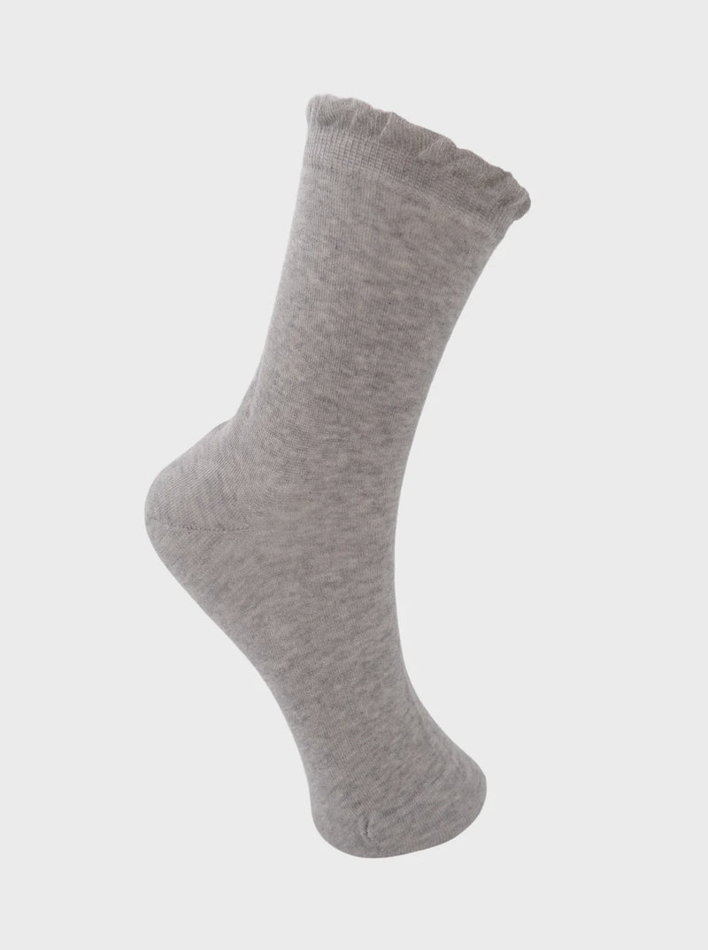 Black Colour Ariel Sock - Grey