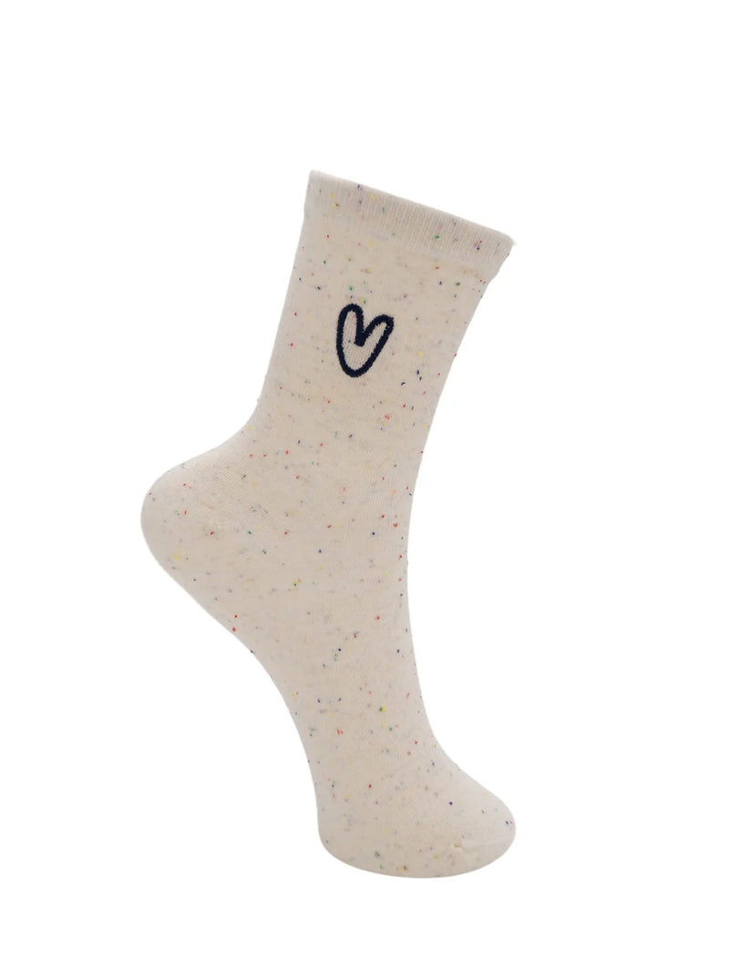 Black Colour Soul Heart Socks