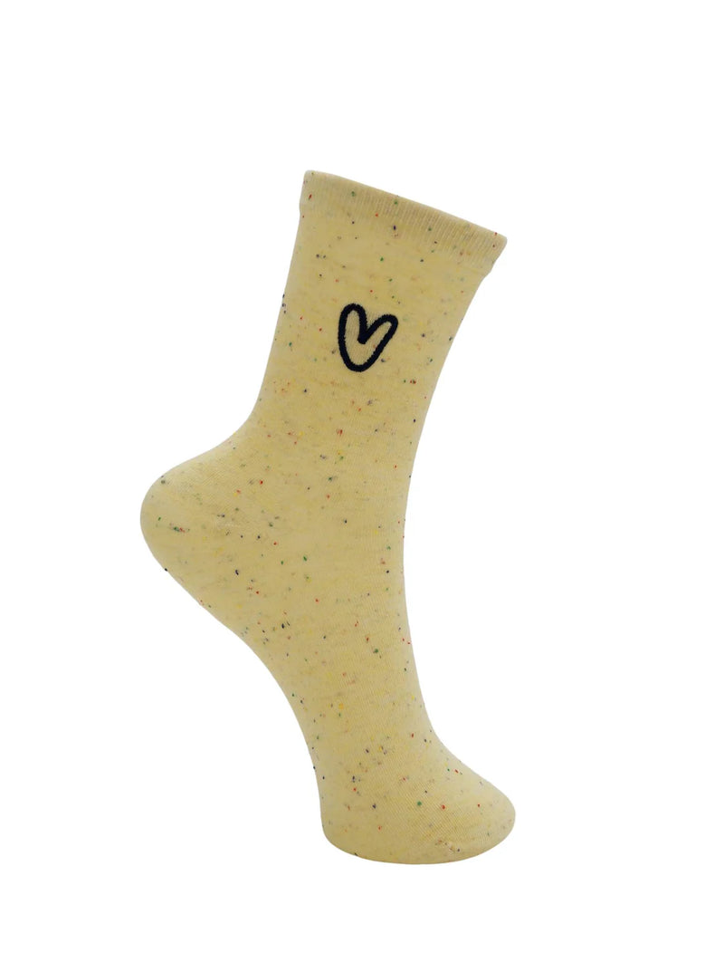 Black Colour Soul Heart Socks